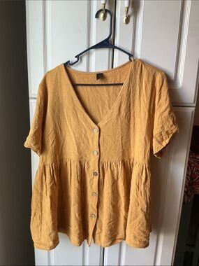 Mustard Yellow Ladies Blouse Top
